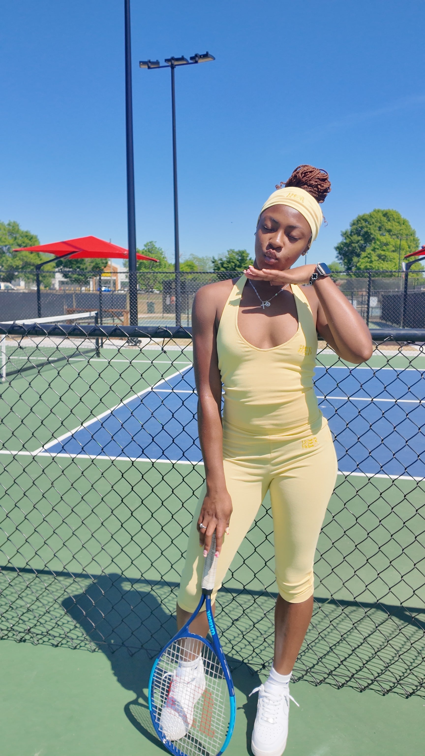 yellow capri set